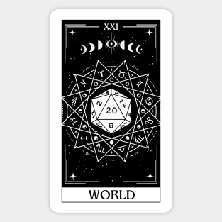 World Tarot Card D&D Nat 20 Dungeons & Dragons Magnet